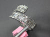 WIDE 1.53CT DIAMOND 18KT WHITE GOLD ROUND & BAGUETTE INVISIBLE CRISS CROSS RING