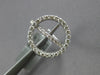 ESTATE LARGE 1.14CT DIAMOND 14KT WHITE GOLD 3D CLASSIC CIRCLE OF LIFE LOVE RING