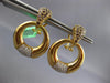 1.86CT DIAMOND & AAA GARNET 18KT YELLOW GOLD CIRCULAR CLIP ON HANGING EARRINGS