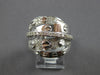ESTATE WIDE .88CT DIAMOND 14KT WHITE GOLD MULTI ROW CRISS CROSS LOVE KNOT RING