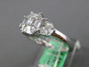 1.29CT DIAMOND 18KT WHITE GOLD BAGUETTE & MOON CUT 3 STONE LOOK FRIENDSHIP RING