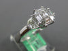 1.29CT DIAMOND 18KT WHITE GOLD BAGUETTE & MOON CUT 3 STONE LOOK FRIENDSHIP RING