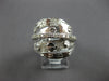 ESTATE WIDE .88CT DIAMOND 14KT WHITE GOLD MULTI ROW CRISS CROSS LOVE KNOT RING