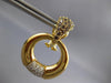 1.86CT DIAMOND & AAA GARNET 18KT YELLOW GOLD CIRCULAR CLIP ON HANGING EARRINGS