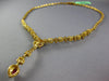 6.50CT DIAMOND & AAA RUBY 14K YELLOW GOLD MULTI FLOWER TEAR DROP LARIAT NECKLACE