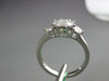 1.29CT DIAMOND 18KT WHITE GOLD BAGUETTE & MOON CUT 3 STONE LOOK FRIENDSHIP RING