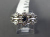 .44CT DIAMOND & AAA SAPPHIRE 14KT WHITE GOLD 9 STONE BEZEL FUN ANNIVERSARY RING