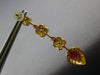 3.2CT DIAMOND & AAA RUBY 14K YELLOW GOLD MULTI FLOWER TEAR DROP HANGING EARRINGS