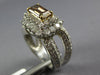 3.23CT WHITE & FANCY ORANGE BROWN DIAMOND PLATINUM EMERALD CUT ENGAGEMENT RING
