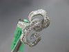 LARGE 1.59CT DIAMOND 18KT WHITE GOLD ROUND & BAGUETTE SQUIGGLY FUN EXCITING RING