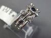 .44CT DIAMOND & AAA SAPPHIRE 14KT WHITE GOLD 9 STONE BEZEL FUN ANNIVERSARY RING
