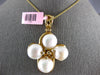 EXTRA LARGE .12CT DIAMOND & AAA SOUTH SEA PEARL 14KT YELLOW GOLD FLOWER PENDANT