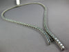 LARGE 53.52CT AAA AQUAMARINE & TOURMALINE 18KT WHITE GOLD LARIAT TENNIS NECKLACE