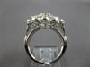LARGE 1.12CT DIAMOND 14K WHITE GOLD ROUND BAGUETTE FLOWER FILIGREE INFINITY RING