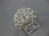 LARGE 1.12CT DIAMOND 14K WHITE GOLD ROUND BAGUETTE FLOWER FILIGREE INFINITY RING