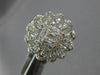 LARGE 1.12CT DIAMOND 14K WHITE GOLD ROUND BAGUETTE FLOWER FILIGREE INFINITY RING
