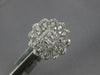 LARGE 1.12CT DIAMOND 14K WHITE GOLD ROUND BAGUETTE FLOWER FILIGREE INFINITY RING