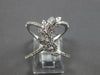ESTATE WIDE .56CT DIAMOND 14K WHITE GOLD MULTI LEAF LOVE KNOT INFINITY LOVE RING