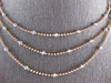 ESTATE .44CT DIAMOND 14KT WHITE & ROSE GOLD MULTI STRAND CIRCULAR FUN NECKLACE
