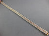 WIDE & LONG 12.26CT WHITE & PINK DIAMOND 18KT WHITE & ROSE GOLD TENNIS BRACELET