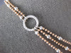 ESTATE .44CT DIAMOND 14KT WHITE & ROSE GOLD MULTI STRAND CIRCULAR FUN NECKLACE