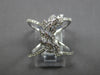 ESTATE WIDE .56CT DIAMOND 14K WHITE GOLD MULTI LEAF LOVE KNOT INFINITY LOVE RING