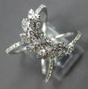 ESTATE WIDE .56CT DIAMOND 14K WHITE GOLD MULTI LEAF LOVE KNOT INFINITY LOVE RING
