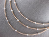 ESTATE .44CT DIAMOND 14KT WHITE & ROSE GOLD MULTI STRAND CIRCULAR FUN NECKLACE
