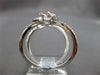 ESTATE WIDE .56CT DIAMOND 14K WHITE GOLD MULTI LEAF LOVE KNOT INFINITY LOVE RING
