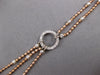 ESTATE .44CT DIAMOND 14KT WHITE & ROSE GOLD MULTI STRAND CIRCULAR FUN NECKLACE