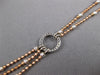 ESTATE .44CT DIAMOND 14KT WHITE & ROSE GOLD MULTI STRAND CIRCULAR FUN NECKLACE