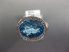 3.76CT DIAMOND & AAA BLUE TOPAZ 18KT WHITE GOLD OVAL & ROUND BEZEL FUN LOVE RING