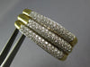 LARGE 4.60CT DIAMOND 18KT 2 TONE GOLD 3D MULTI ROW CLIP ON HOOP HANGING EARRINGS