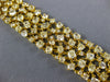 LARGE 26.75CT WHITE & CANARY DIAMOND 18K YELLOW GOLD MULTI SHAPE TENNIS BRACELET