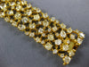 LARGE 26.75CT WHITE & CANARY DIAMOND 18K YELLOW GOLD MULTI SHAPE TENNIS BRACELET