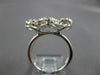 ESTATE LARGE 1.19CT DIAMOND 14KT WHITE GOLD 3D CLASSIC FLOWER INFINITY LOVE RING