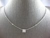.54CT DIAMOND 18KT WHITE GOLD 3D ROUND & BAGUETTE INVISIBLE BY THE YARD NECKLACE