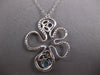 ESTATE 2.33CT DIAMOND & AAA MULTI GEM 14KT WHITE GOLD 3D FLOWER ITALIAN NECKLACE