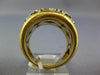 LARGE .26CT DIAMOND 18KT 2 TONE GOLD MULTI STAR MATTE & SHINY ANNIVERSARY RING