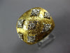 LARGE .26CT DIAMOND 18KT 2 TONE GOLD MULTI STAR MATTE & SHINY ANNIVERSARY RING