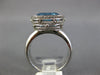 3.76CT DIAMOND & AAA BLUE TOPAZ 18KT WHITE GOLD OVAL & ROUND BEZEL FUN LOVE RING