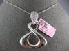 ESTATE .48CT DIAMOND 14KT WHITE GOLD 3D CLASSIC INFINITY LOVE FUN PENDANT
