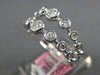 WIDE .47CT DIAMOND 18KT WHITE GOLD 3D BEZEL ETOILE GRADUATING DOUBLE FUN RING