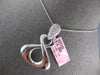 ESTATE .48CT DIAMOND 14KT WHITE GOLD 3D CLASSIC INFINITY LOVE FUN PENDANT