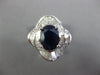 4.25CT DIAMOND & AAA SAPPHIRE 18KT WHITE GOLD 3D OVAL BALLERINA ENGAGEMENT RING