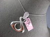 ESTATE .48CT DIAMOND 14KT WHITE GOLD 3D CLASSIC INFINITY LOVE FUN PENDANT