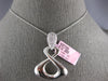 ESTATE .48CT DIAMOND 14KT WHITE GOLD 3D CLASSIC INFINITY LOVE FUN PENDANT