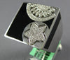 EXTRA LARGE .70CT DIAMOND & AAA ONYX & ENAMEL 18K WHITE GOLD STAR & SUN FUN RING
