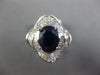 4.25CT DIAMOND & AAA SAPPHIRE 18KT WHITE GOLD 3D OVAL BALLERINA ENGAGEMENT RING