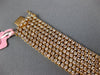 LARGE & LONG 12.88CT PINK DIAMOND 18KT ROSE GOLD 3D MULTI ROW TENNIS BRACELET